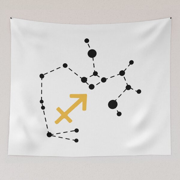 Item preview, Sagittarius Sign with Constellation (Black) designed and sold by Arianna Khalil.
