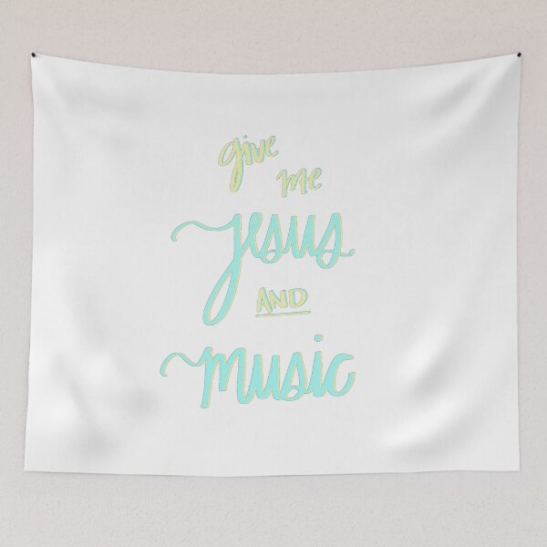 Item preview, Give Me Jesus and Music-Teal and Yellow  designed and sold by Haley Hooks.