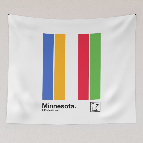 Item preview, Minnesota // Original Minimalist Artwork Poster Design designed and sold by AestheticNow.