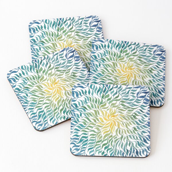 Item preview, Plant Pattern in Yellow - Green - Blue (Rainbow) designed and sold by nabeArtist.