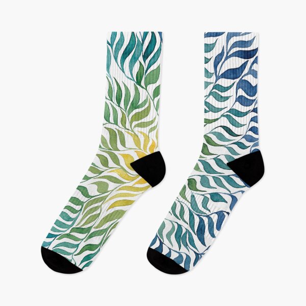 Item preview, Plant Pattern in Yellow - Green - Blue (Rainbow) designed and sold by nabeArtist.