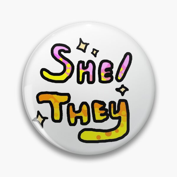 Item preview, She/They Pronoun Alert designed and sold by FluxFaun.