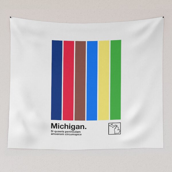Item preview, Michigan // Original Minimalist Artwork Poster Design designed and sold by AestheticNow.