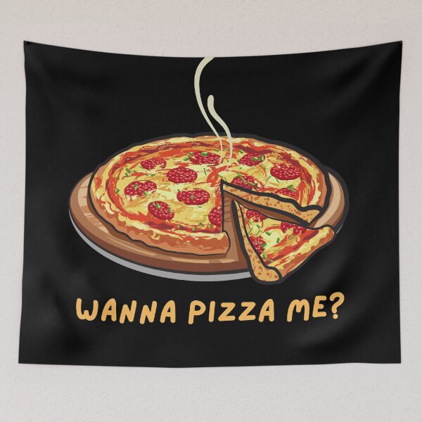 Item preview, Wanna pizza me? (Want a piece of me?). Funny food pun. designed and sold by JellyBeenzz.