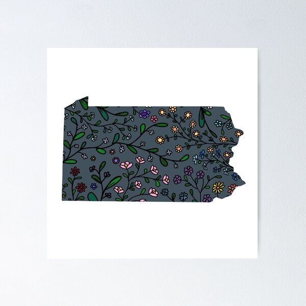 Item preview, Pennsylvania Multicolored Floral designed and sold by aaumen.