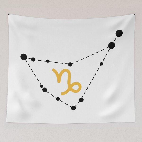 Item preview, Capricorn Sign with Constellation (Black) designed and sold by Arianna Khalil.