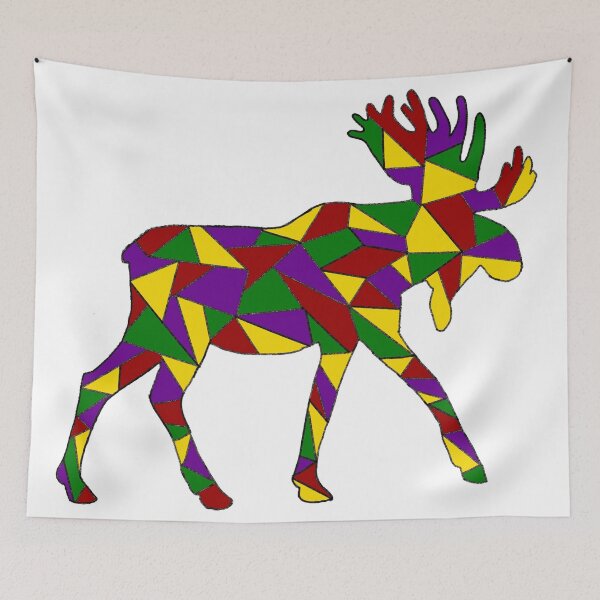 Item preview, geometric moose designed and sold by countrypines.