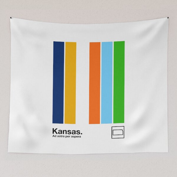 Item preview, Kansas // Original Minimalist Artwork Poster Design designed and sold by AestheticNow.
