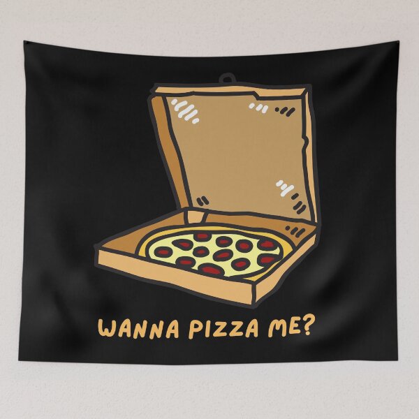 Item preview, Wanna pizza me? (Want a piece of me?). Funny food pun. designed and sold by JellyBeenzz.