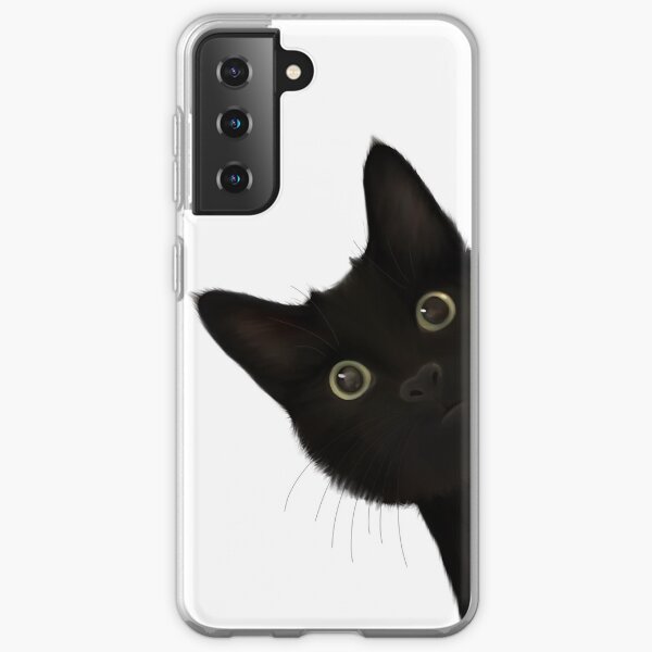 charlieetheblackcat - peekaboo Samsung Galaxy Soft Case