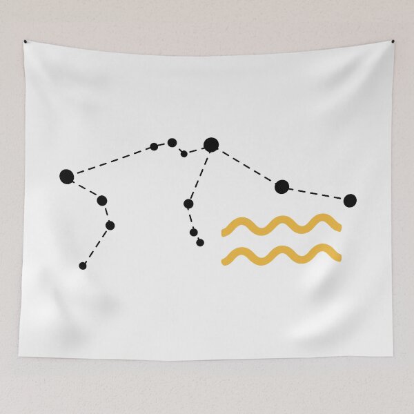 Item preview, Aquarius Sign with Constellation (Black) designed and sold by Arianna Khalil.