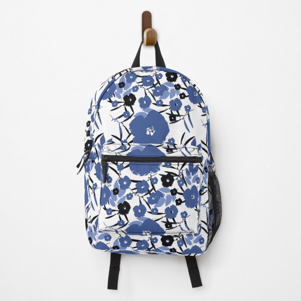 Item preview, Bold Blossoms - Blue and Black on White designed and sold by AlteredAtelier.
