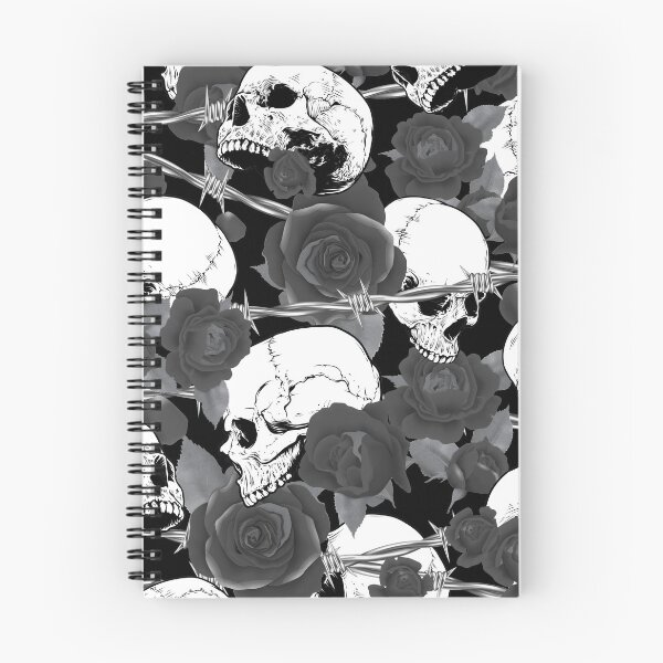 Item preview, Skull and Rose Rockabilly Grey designed and sold by DarkDesign69.