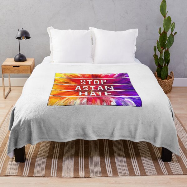 Item preview, Rainbow Stop Asian Hate Square Colorful AAPI Asian Lives Matter designed and sold by American-Proud.