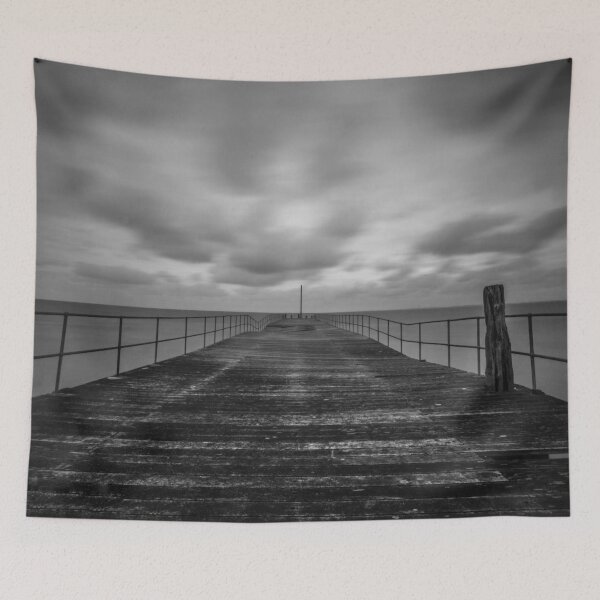 Item preview, Trefor Pier in B&W designed and sold by LluniauDafyddEm.