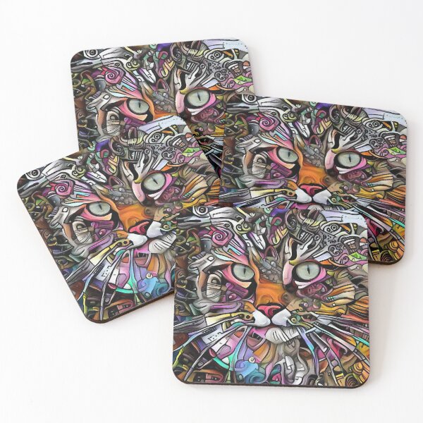 Item preview, Cat recycle - chat, cat, gato, lea roche paintings designed and sold by L. ROCHE.
