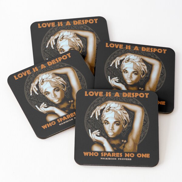 Item preview, Love is a Despot Who Spares No One, African, Namibian Proverb,  African Pattern, Africa Gift designed and sold by Proverbial Wisdom Design.
