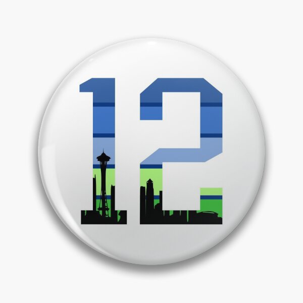 Item preview, Seattle 12's Football Sports Fan Cityscape skyline designed and sold by UpwardSpin.