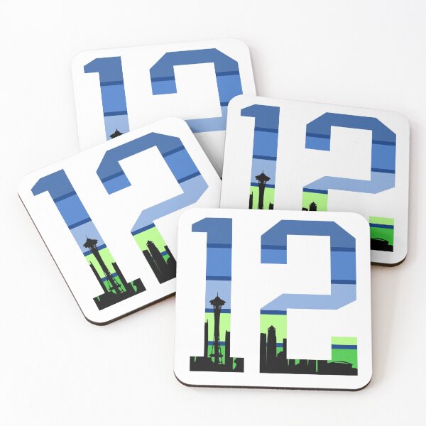 Item preview, Seattle 12's Football Sports Fan Cityscape skyline designed and sold by UpwardSpin.