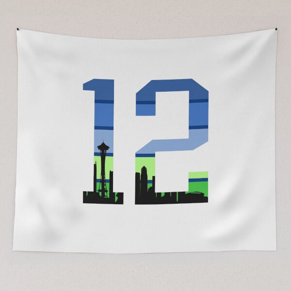 Item preview, Seattle 12's Football Sports Fan Cityscape skyline designed and sold by UpwardSpin.