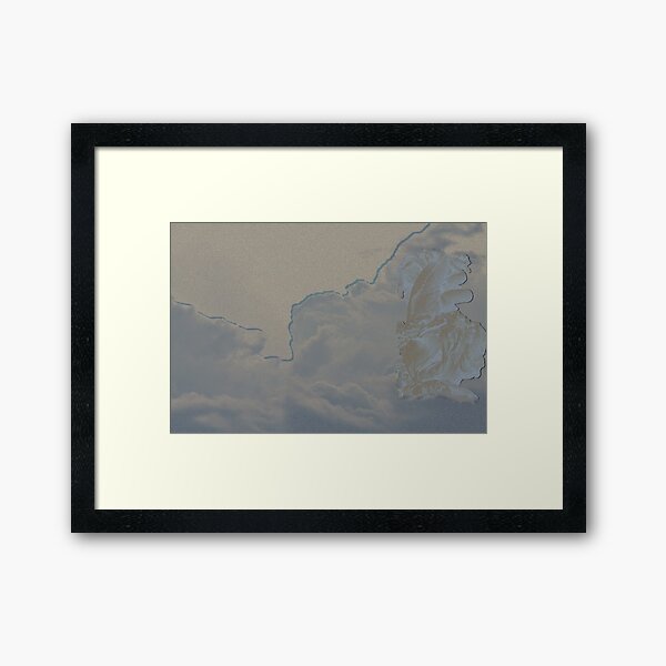 Utah skies meets Bergpark Sculpture Framed Art Print