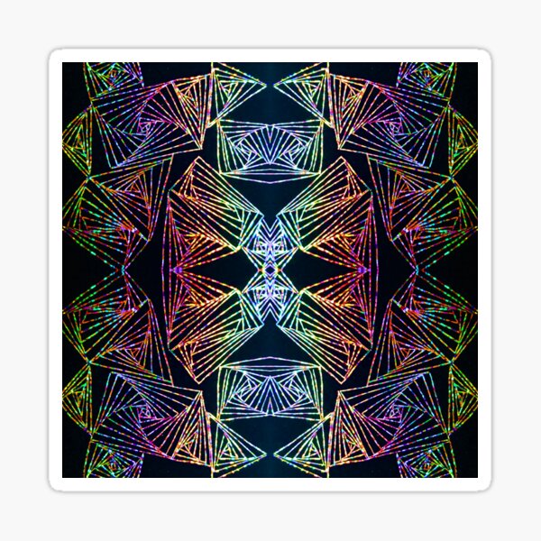 Silver Squares Sticker