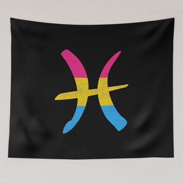 Item preview, Pansexual Pisces Pride Flag Zodiac Sign designed and sold by Patrick Hiller.