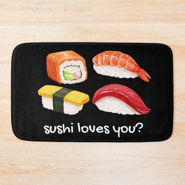 Item preview, Sushi loves you? (So, she loves you?). Funny sushi pun. designed and sold by JellyBeenzz.