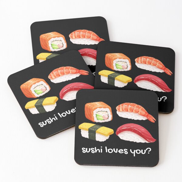 Item preview, Sushi loves you? (So, she loves you?). Funny sushi pun. designed and sold by JellyBeenzz.