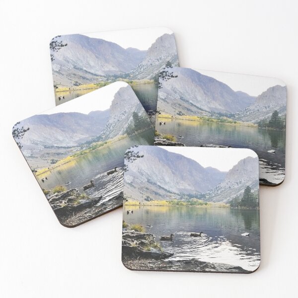 Item preview, Mammoth Lake Scenery with Mountains and Ducks Floating in the Lake designed and sold by Ilana Khoshsima.