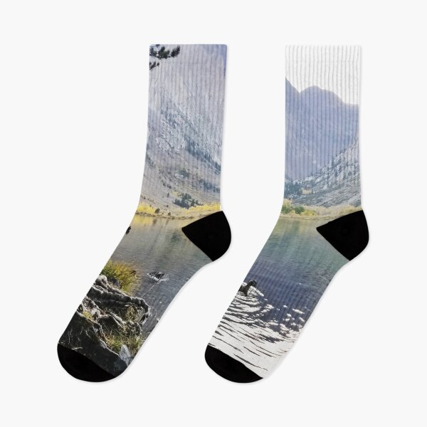 Item preview, Mammoth Lake Scenery with Mountains and Ducks Floating in the Lake designed and sold by Ilana Khoshsima.