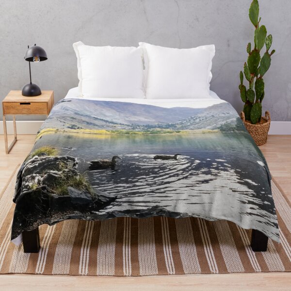 Item preview, Mammoth Lake Scenery with Mountains and Ducks Floating in the Lake designed and sold by Ilana Khoshsima.