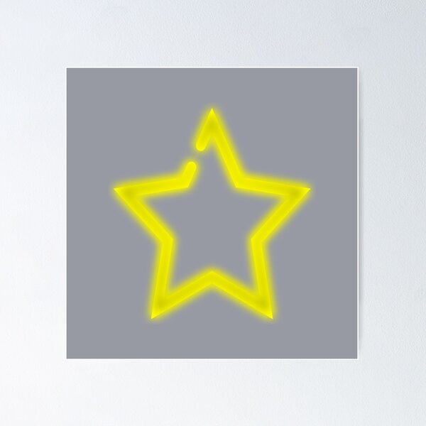 Item preview, Neon star on a brick wall. designed and sold by WayProgress.