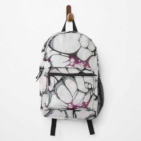 Item preview, Abstract Suminagashi Marble Print in Black, Pink, and White designed and sold by Akvauter.