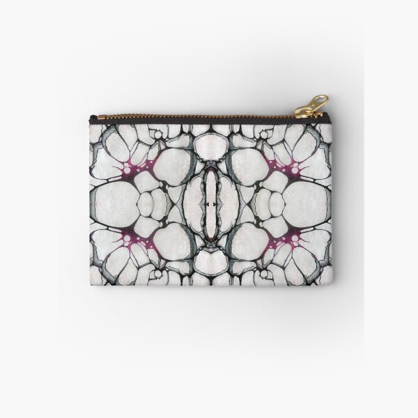 Item preview, Abstract Suminagashi Marble Print in Black, Pink, and White designed and sold by Akvauter.
