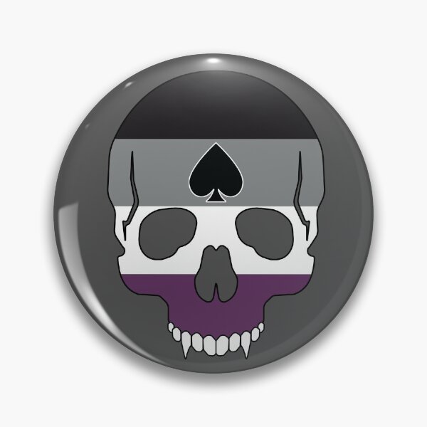 Item preview, Pride Vampire Skull - Ace Pride w/ Spade designed and sold by DapperZombee.