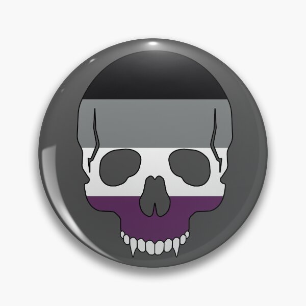 Item preview, Pride Vampire Skull - Ace Pride designed and sold by DapperZombee.