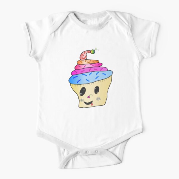 Connie's cute cupcake character Short Sleeve Baby One-Piece