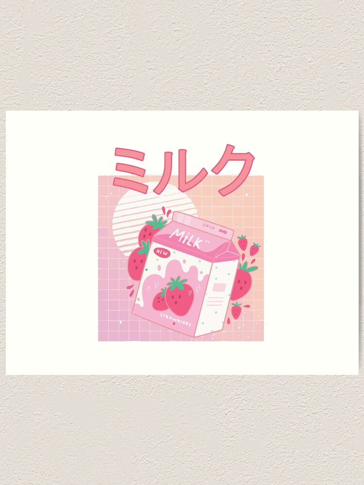 Video Gamer Japanese Kawaii Strawberry Milk Anime Aesthetic T-Shirt