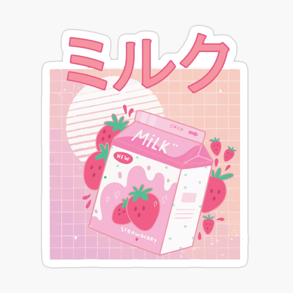 Strawberry Milk Anime Aesthetic Wallpaper: Cushions and Tote Bags | Throw  Pillow