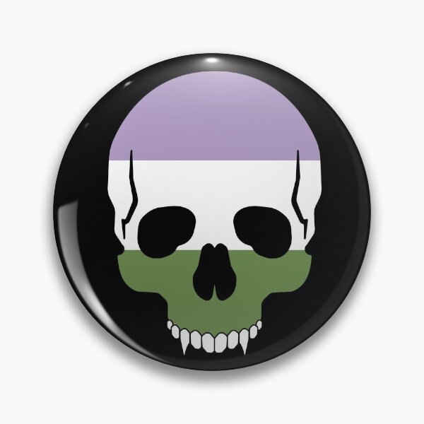 Artikelvorschau, Pride Vampire Skull - Gender Queer Pride entworfen und verkauft von DapperZombee.