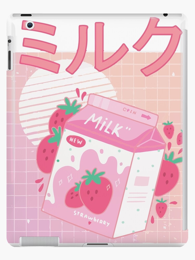 Amazoncom Kawaii Strawberry Milk Wall Art Print  Japanese Anime  Aesthetic Poster  Teen Gamer Girls Room Bedroom Decor  8x10  Unframed   Handmade Products