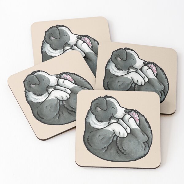 Item preview, Sleeping Border Collie puppy designed and sold by animalartbyjess.