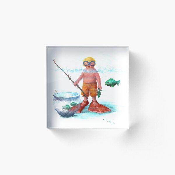 CATCH AND RELEASE! Acrylic Block