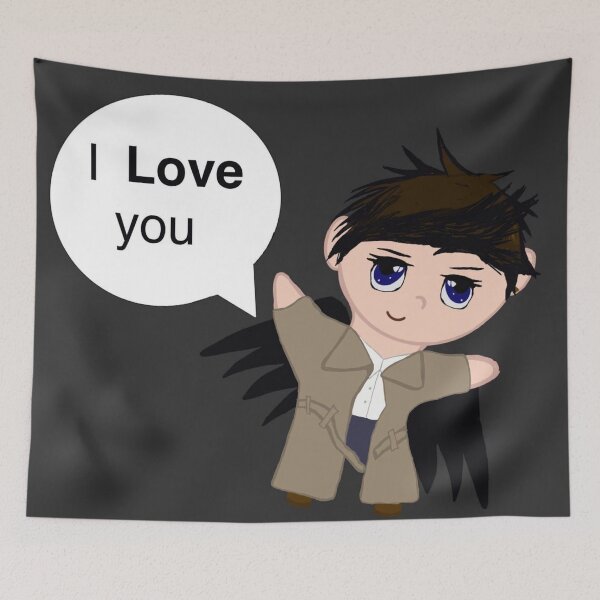 Item preview, “I love you” Cas chibi  designed and sold by Imperioimpala.
