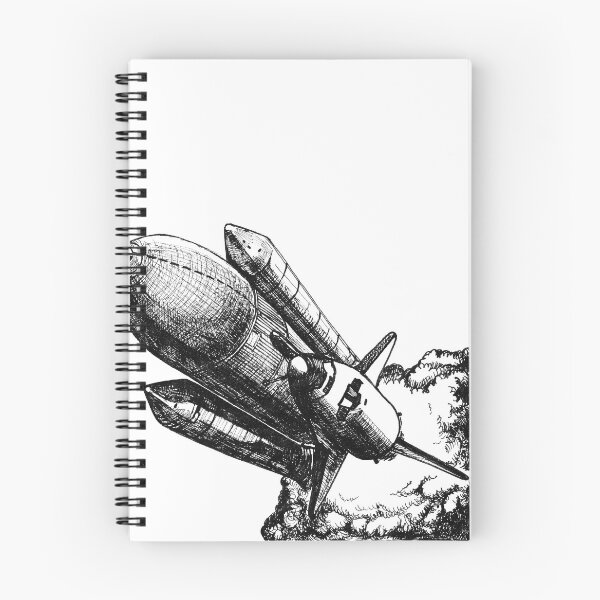 Item preview, Space rocket blasting off into outer space designed and sold by InkyArtStudio.
