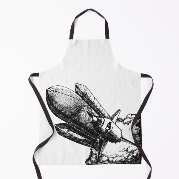 Item preview, Space rocket blasting off into outer space designed and sold by InkyArtStudio.