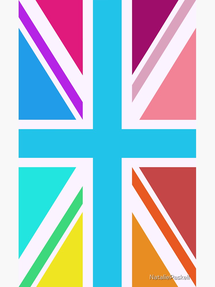 "Union Jack/Flag Design Multicoloured" Sticker for Sale by
