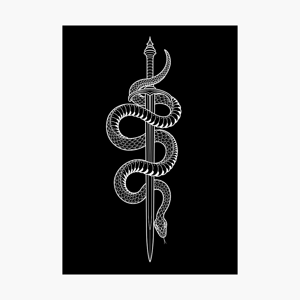 Snake Around Sword Tattoo SVG Cut file by Creative Fabrica Crafts   Creative Fabrica