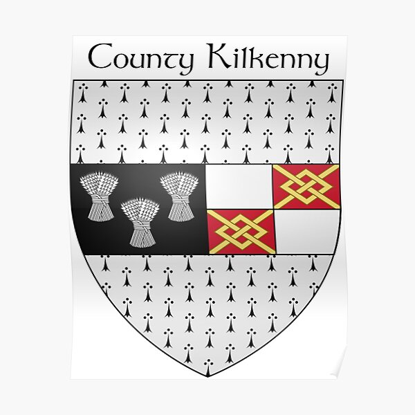 "Coat of arms of County Kilkenny, Ireland" Poster by Shav Redbubble